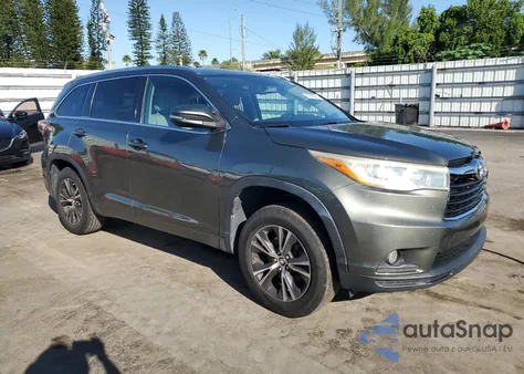 2016 Toyota Highlander Xle z USA, uszkodzony, nr VIN 5TDKKRFH9GS149583